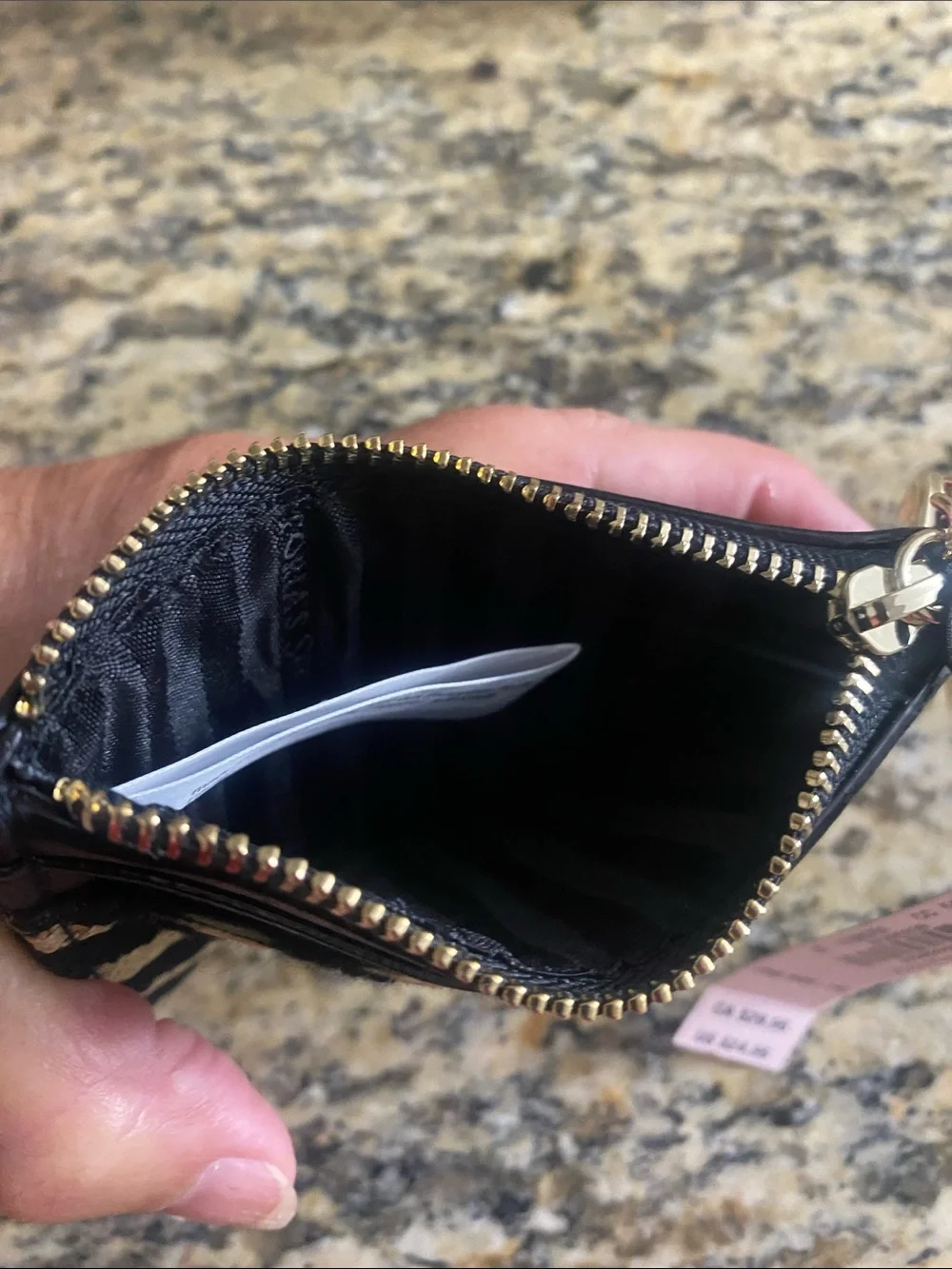 Victoria's Secret zebra print zippered Cardholder wallet w bagclip & keyring NWT - Picture 4 of 6